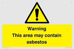 Warning This area may contain asbestos